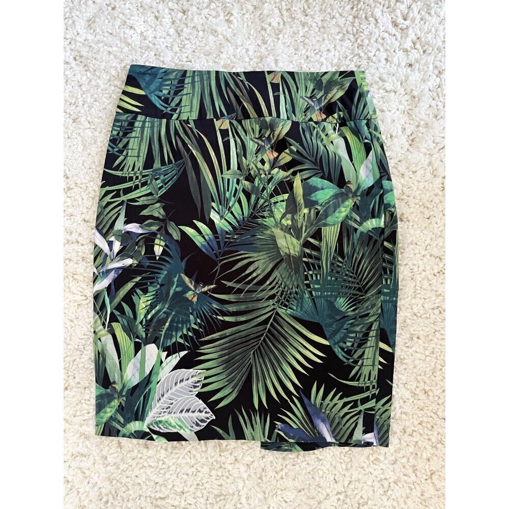 Up! Palm Frond Print Pencil Skirt Size 4